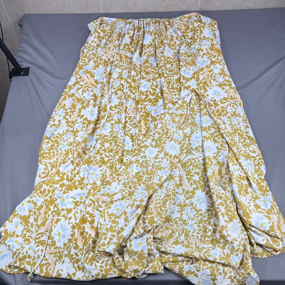 Show Me Your Mumu Floral Maxi Dress Womens M Yellow Blue Tassel Tie Boho Summer - Picture 9 of 12